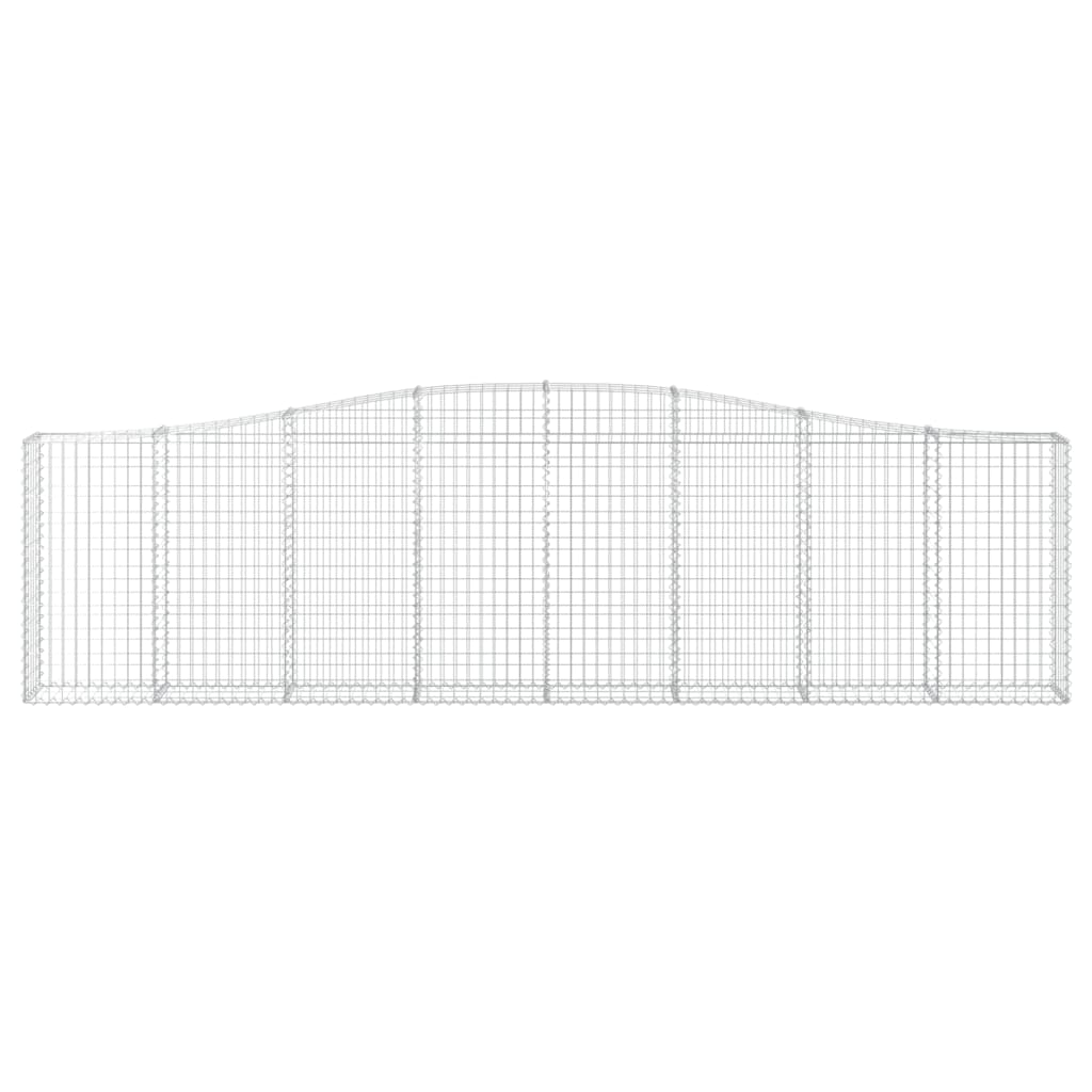 Cestos gabião arqueados 6pcs 400x30x100/120cm ferro galvanizado