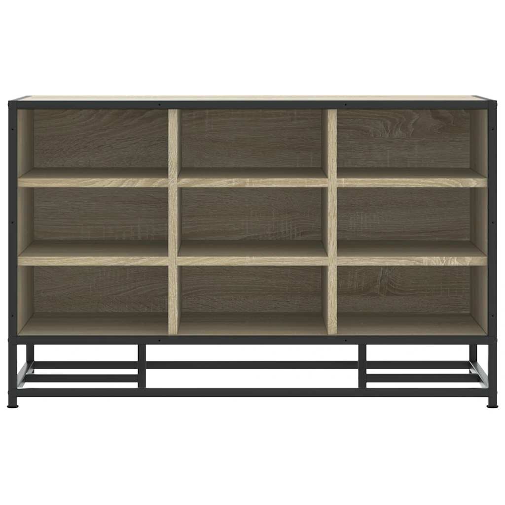 Banco para calçado sonoma carvalho 84x40x53,5 cm madeira metal
