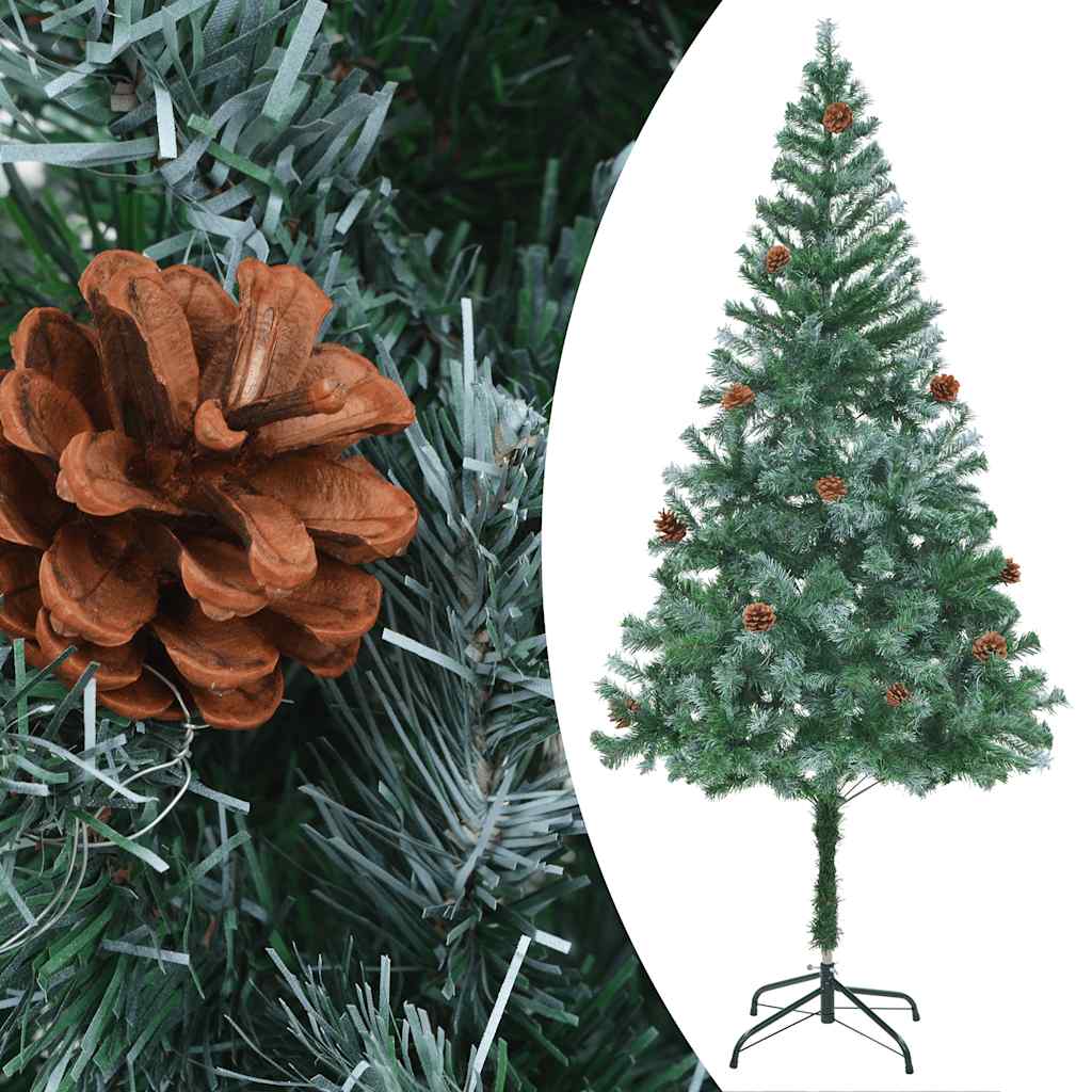 Árvore natal artificial pré-iluminada c/ bolas e pinhas 180 cm