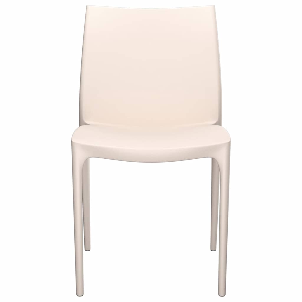 Cadeiras de jardim 2 pcs polipropileno 50x46x80 cm cor creme