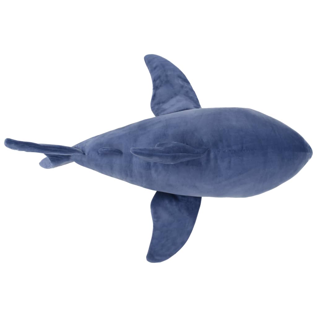 Tubarão branco de peluche azul e branco