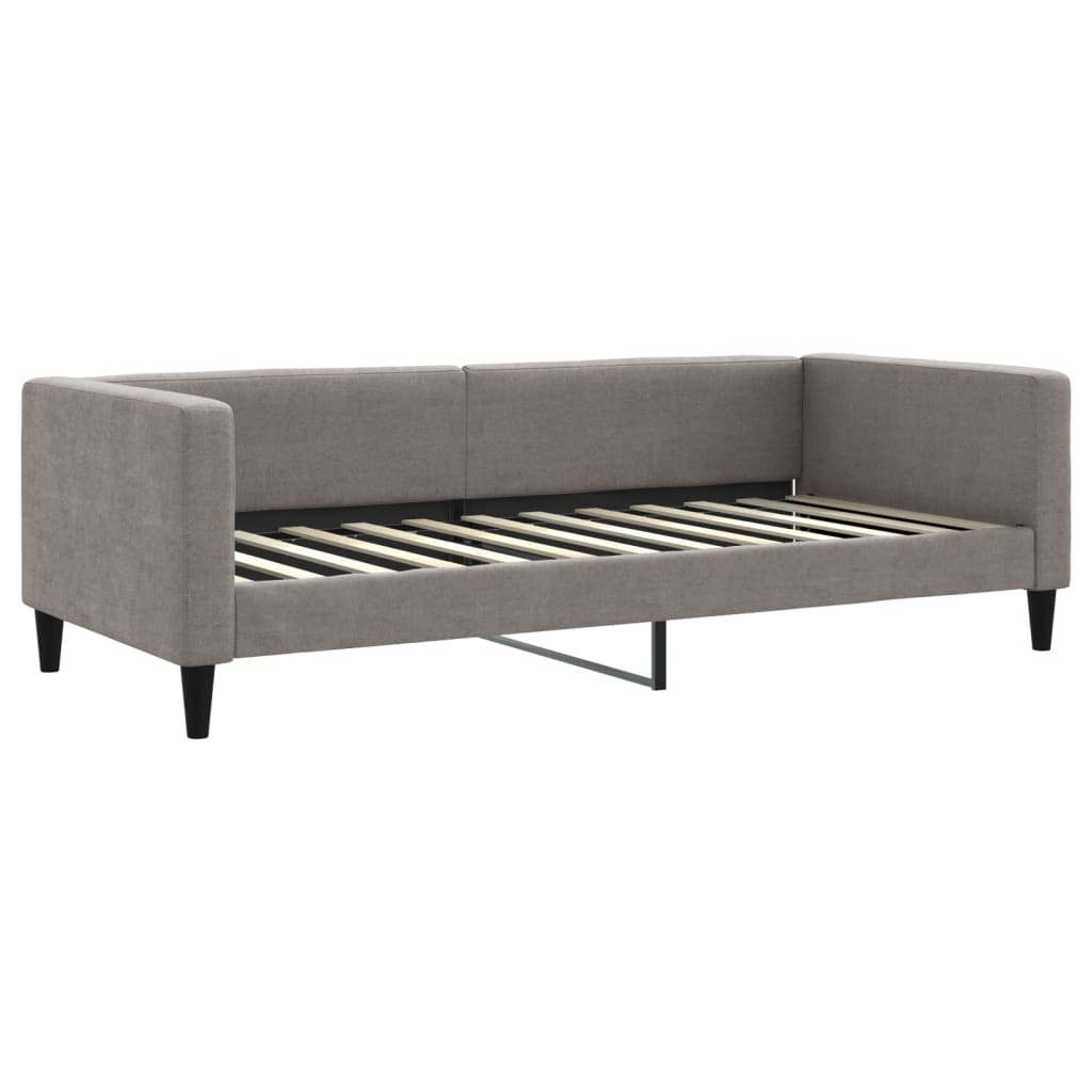 Sofá-cama c/ gavetão/gavetas 90x200 cm tecido cinza-acastanhado
