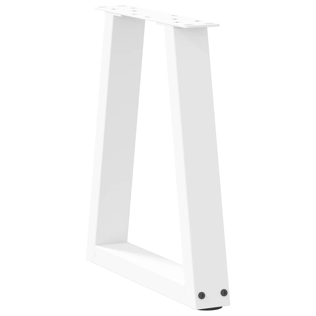 Pés para mesa de centro em v 2 peças branco 28x(42-43,3) cm aço