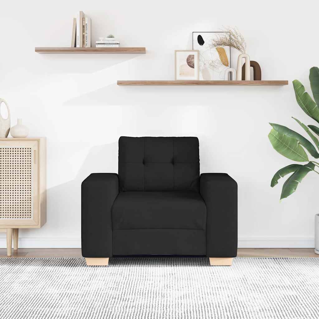 Poltrona preta 100x78x80 cm em tecido