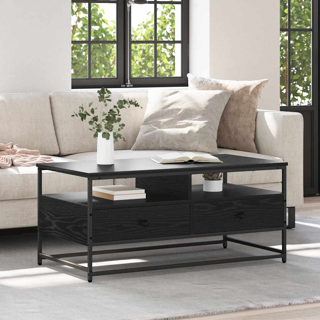 Mesa de centro carvalho preto 100 x 51 x 45 cm