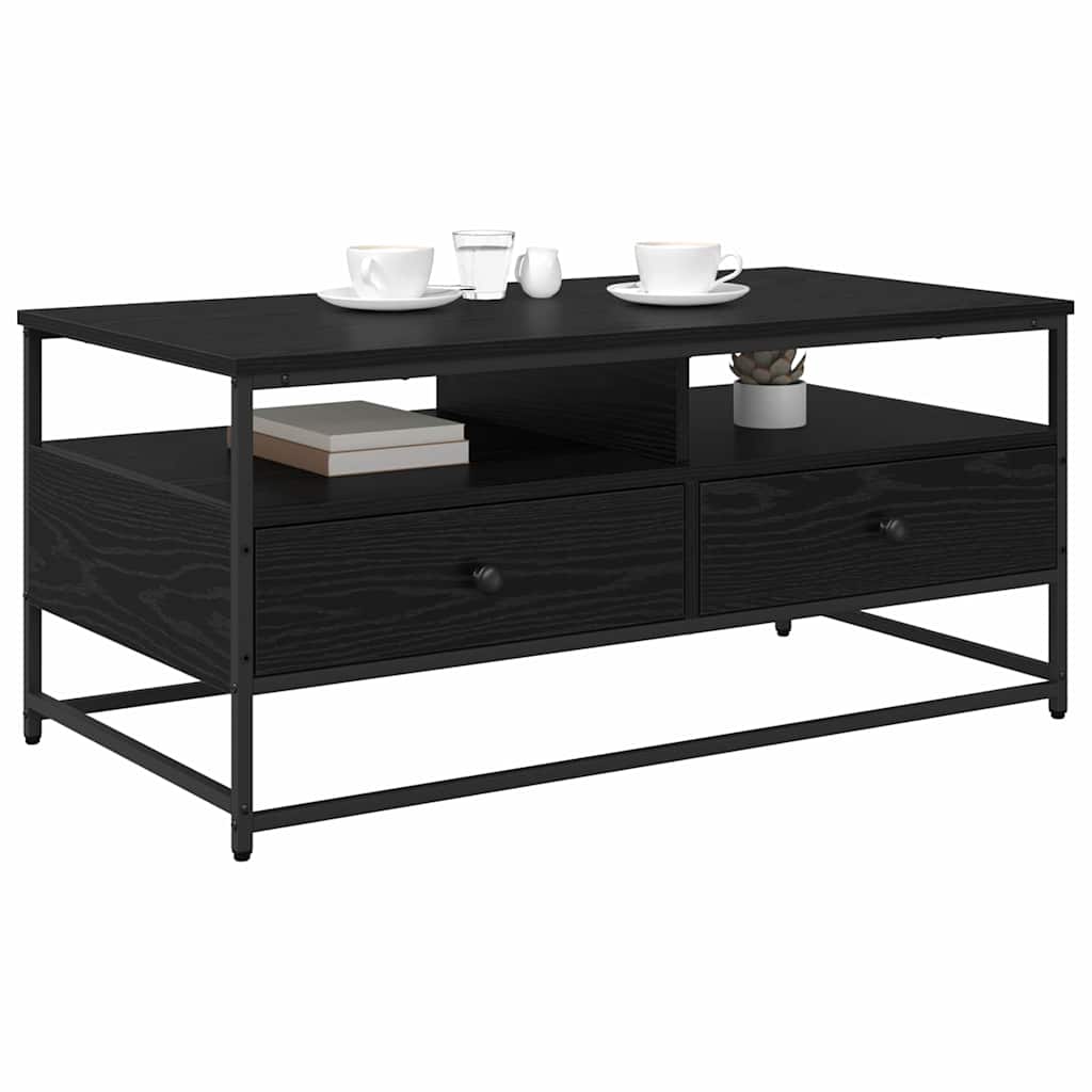 Mesa de centro carvalho preto 100 x 51 x 45 cm