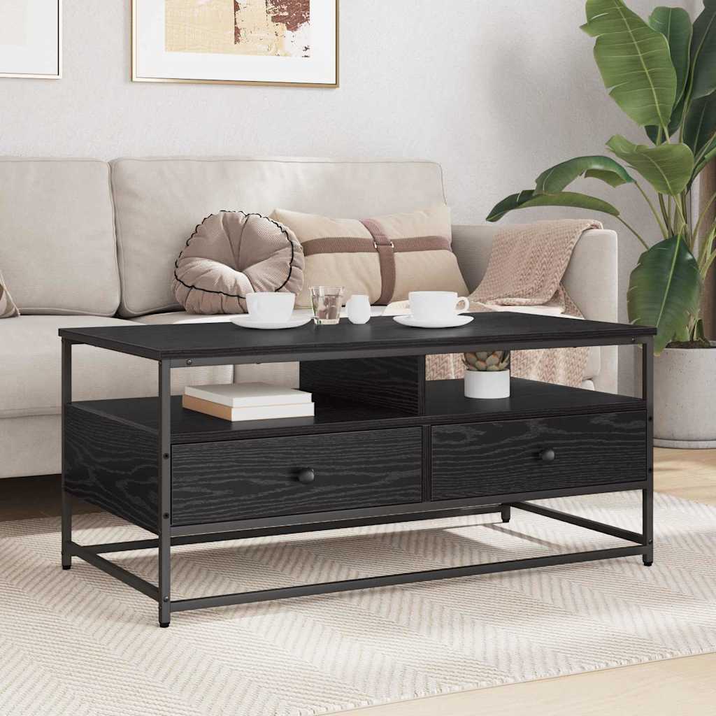 Mesa de centro carvalho preto 100 x 51 x 45 cm