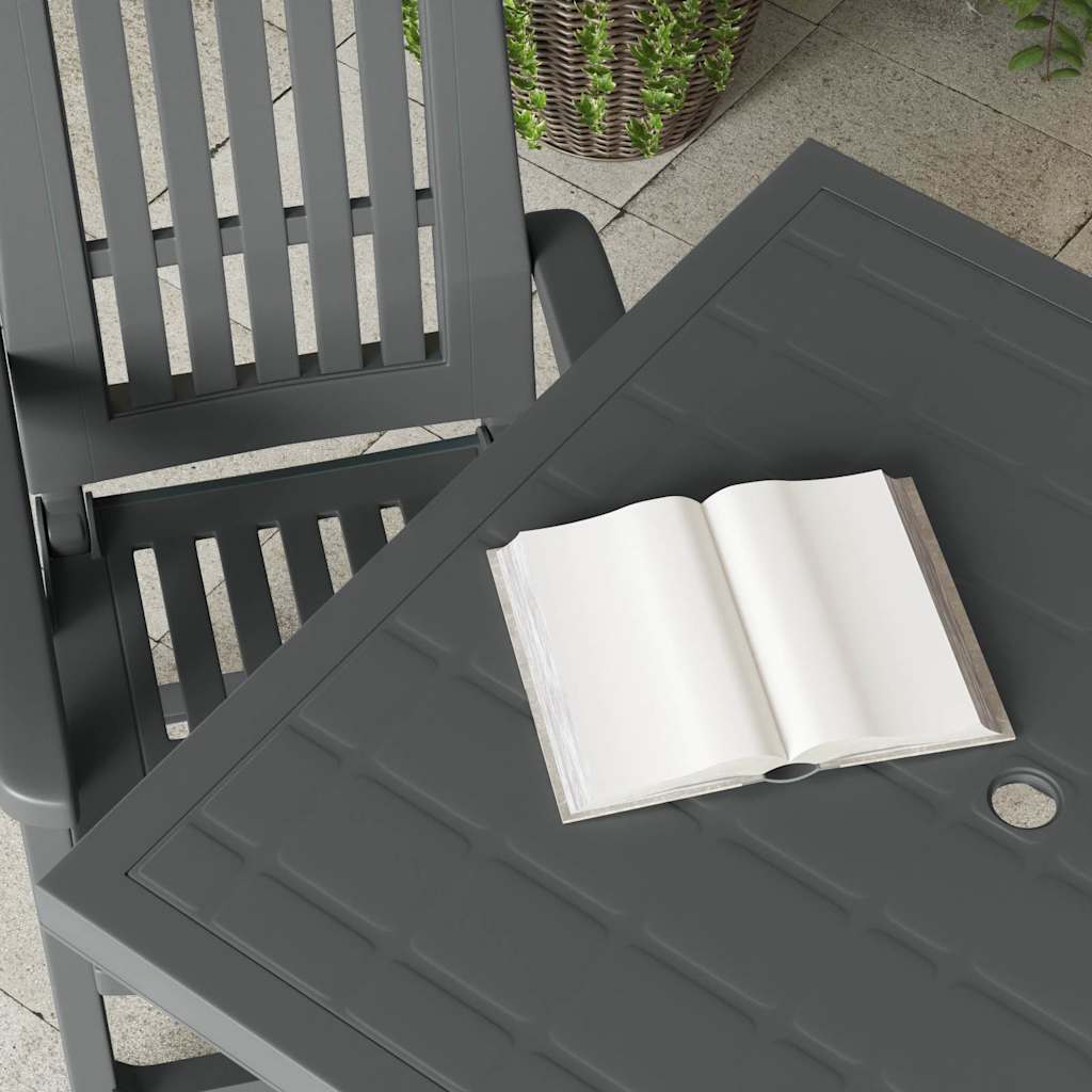 Mesa de jardim 80x75x72 cm plástico antracite