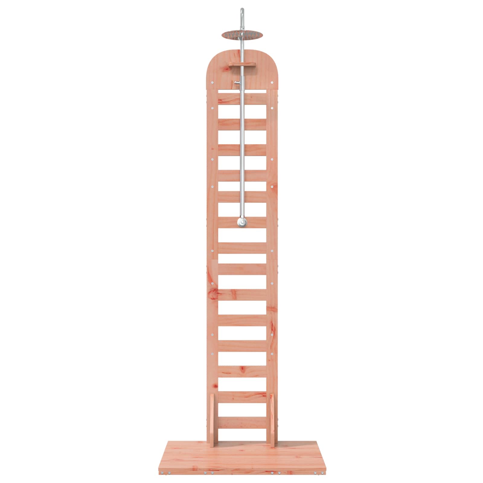 Chuveiro externo 223 cm madeira douglas sólida e aço inoxidável