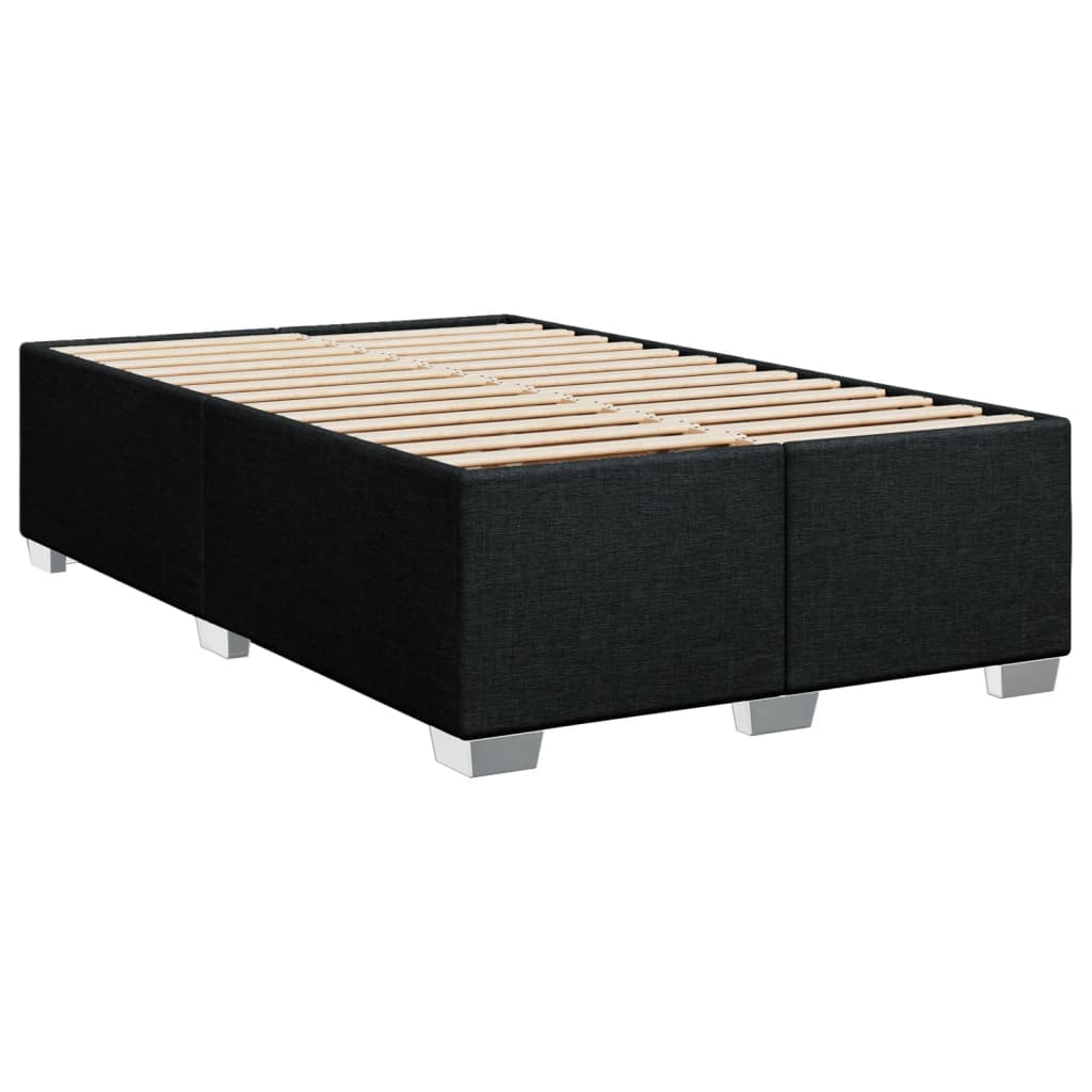 Estrutura de cama sem colchão 120x200 cm tecido preto
