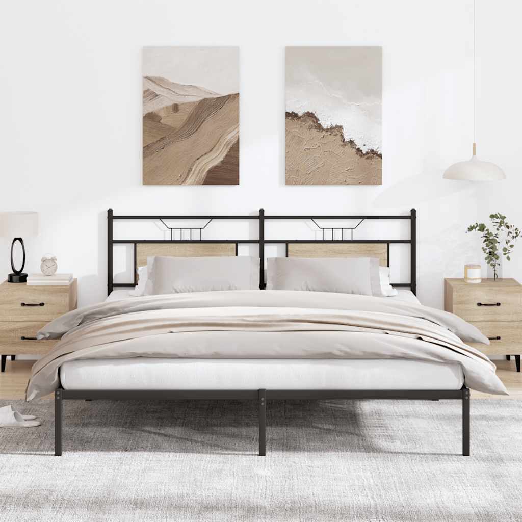 Estrutura cama s/ colchão derivados de madeira carvalho sonoma