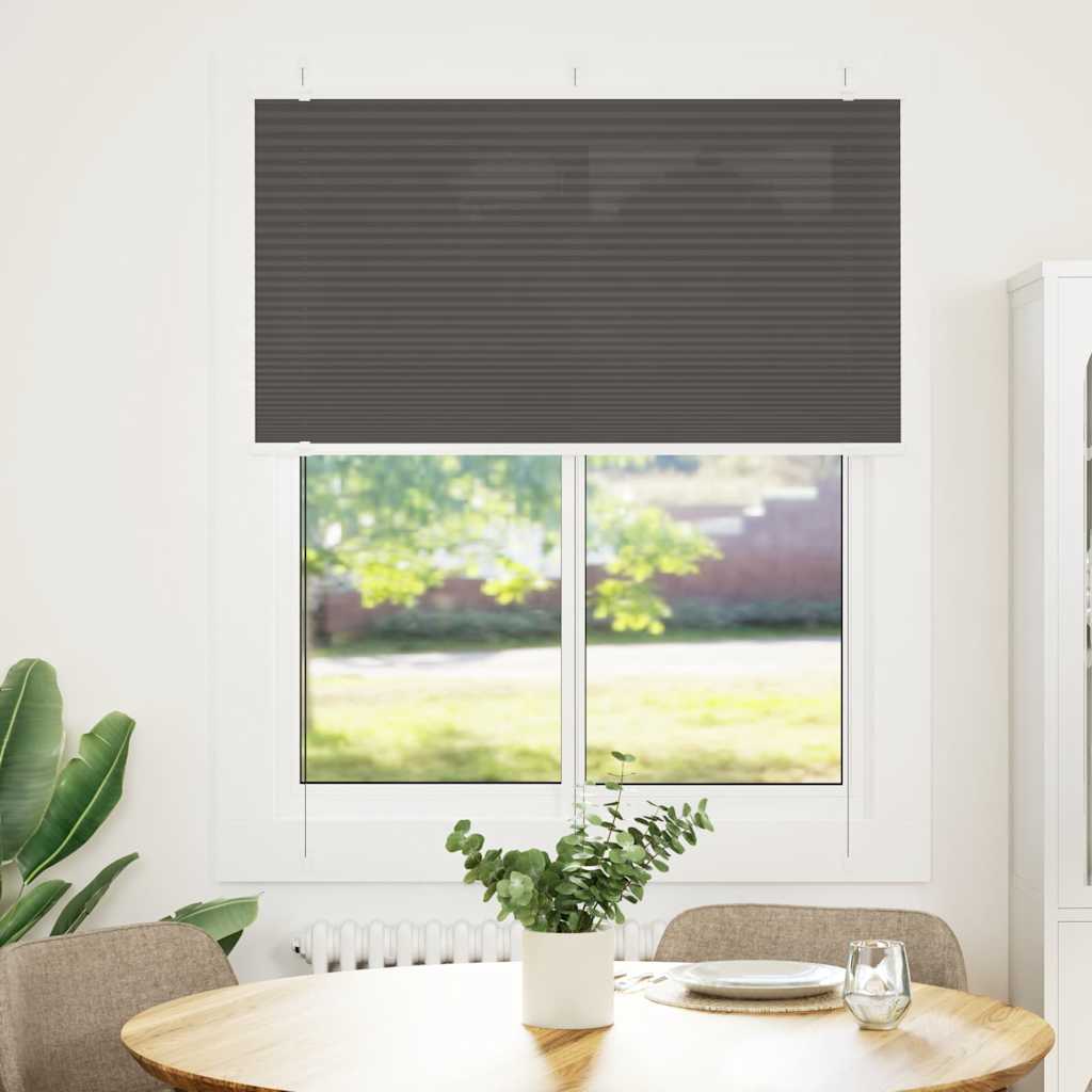 Preto plissada cega 110x150 cm largura tecido 109,4cm poliéster