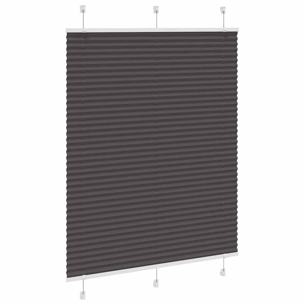 Preto plissada cega 110x150 cm largura tecido 109,4cm poliéster