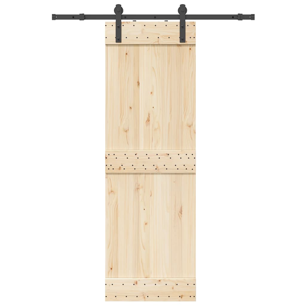 Kit de ferragens para porta deslizante 152 cm aço preto