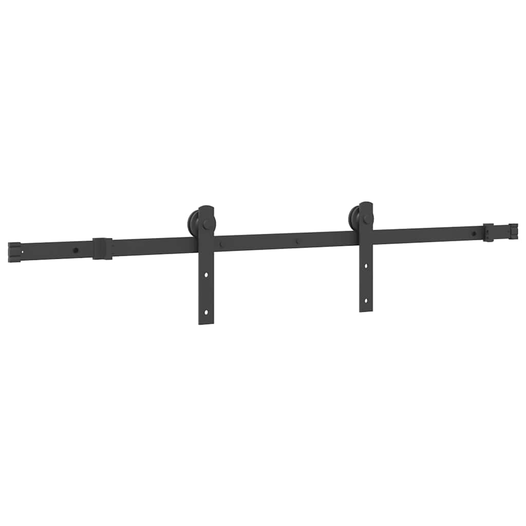Kit de ferragens para porta deslizante 152 cm aço preto
