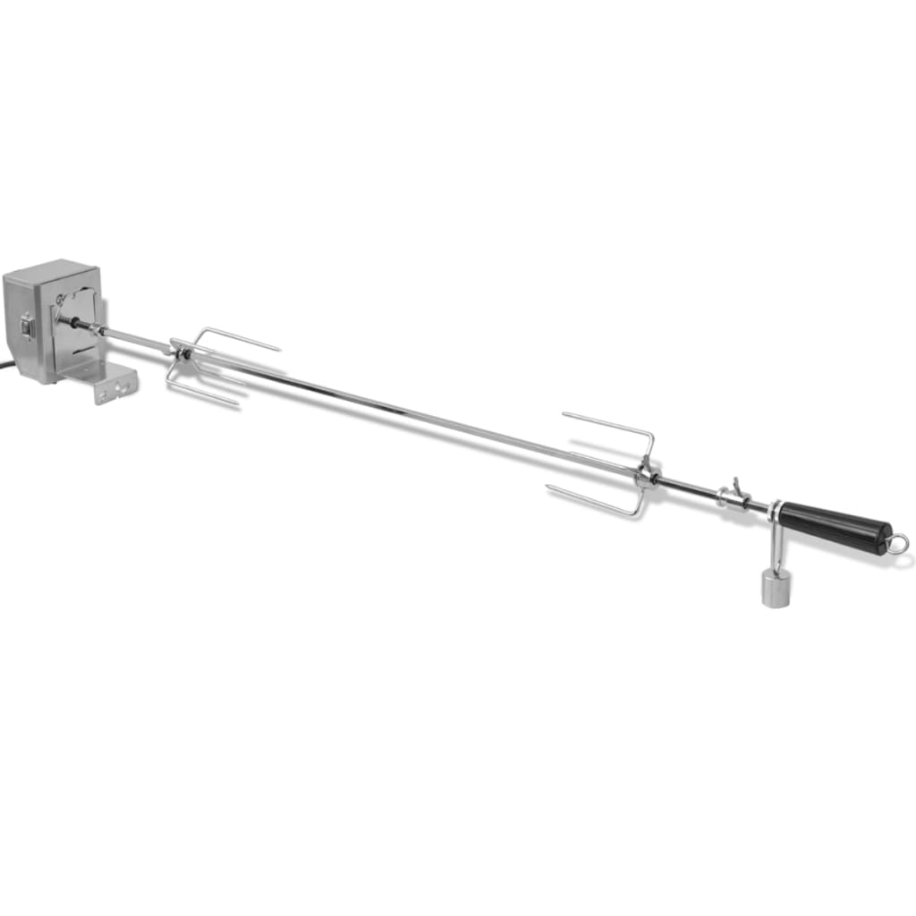 Espeto rotisserie de churrasqueira + motor profissional de aço 1200 mm