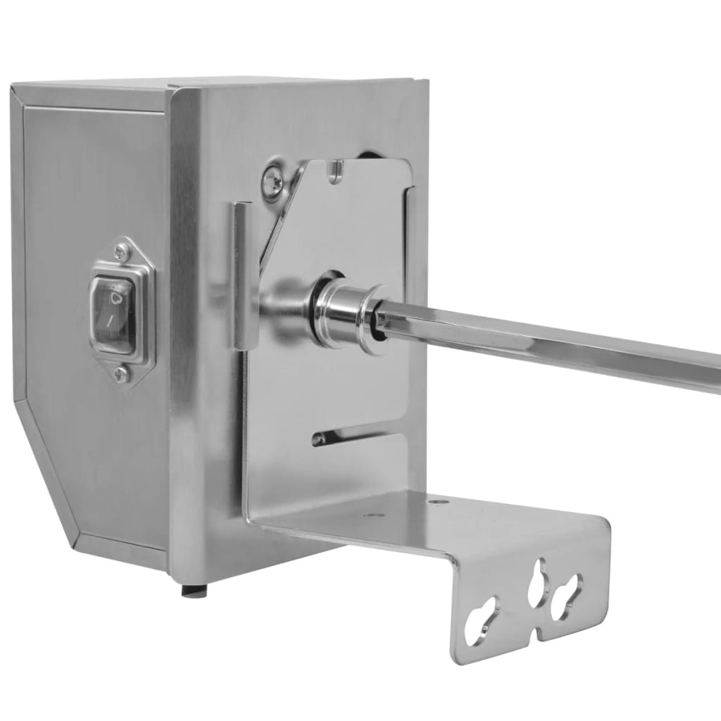 Espeto rotisserie de churrasqueira + motor profissional de aço 1200 mm