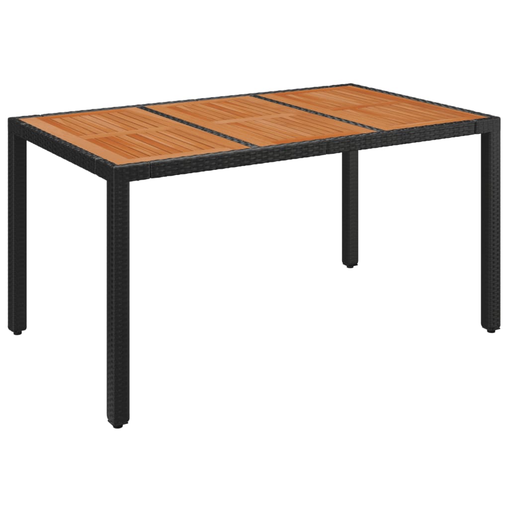 5 Pcs conjunto de jantar p/ jardim c/ almofadões vime PE preto