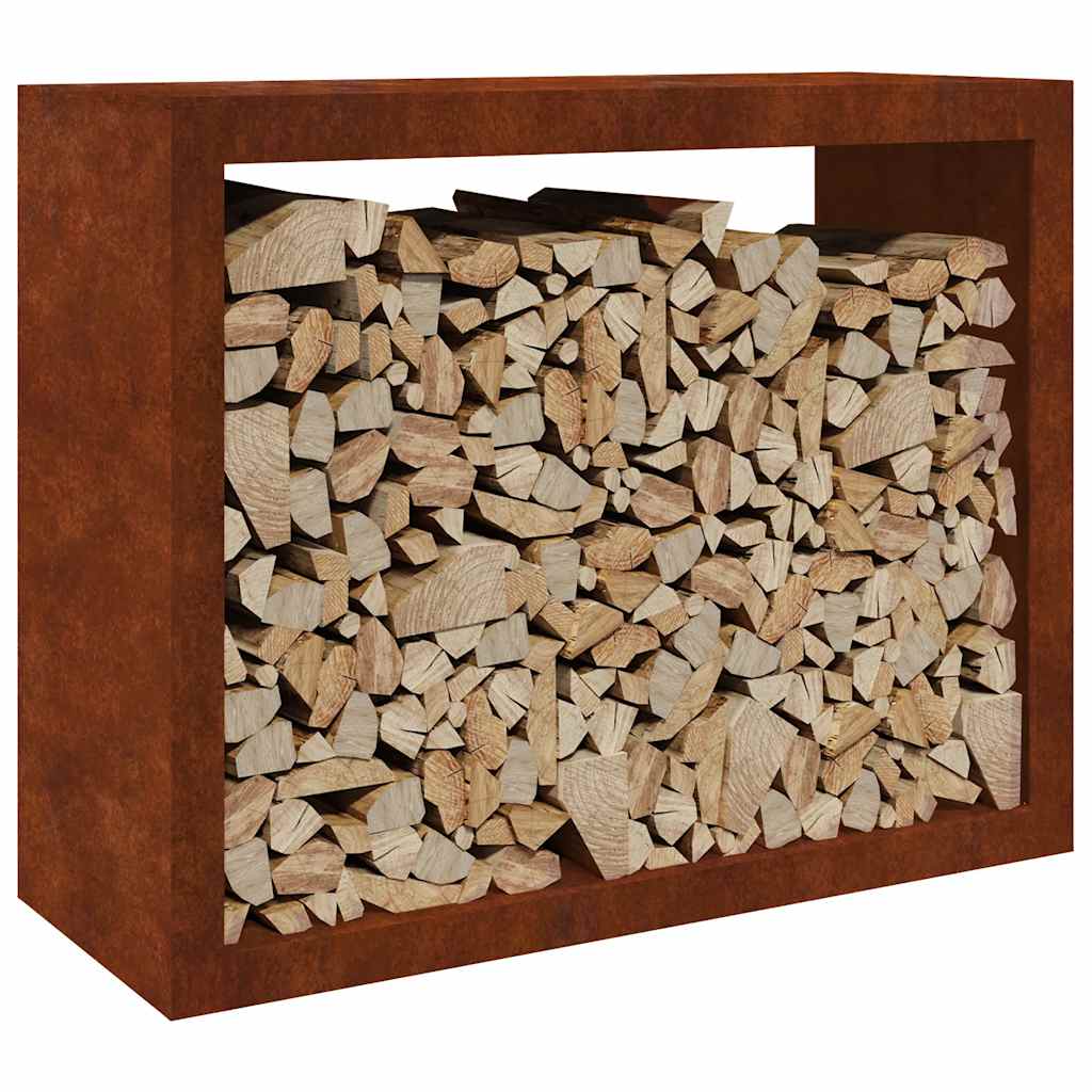 Rack lenha 100x40x80 cm aço resistente às intempéries