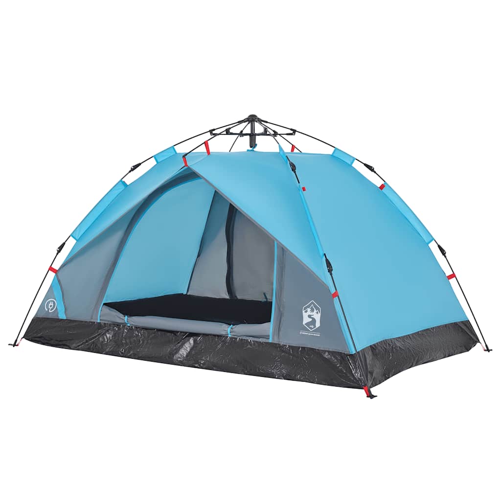 Tenda de campismo cúpula para 2 pessoas libertação rápida azul