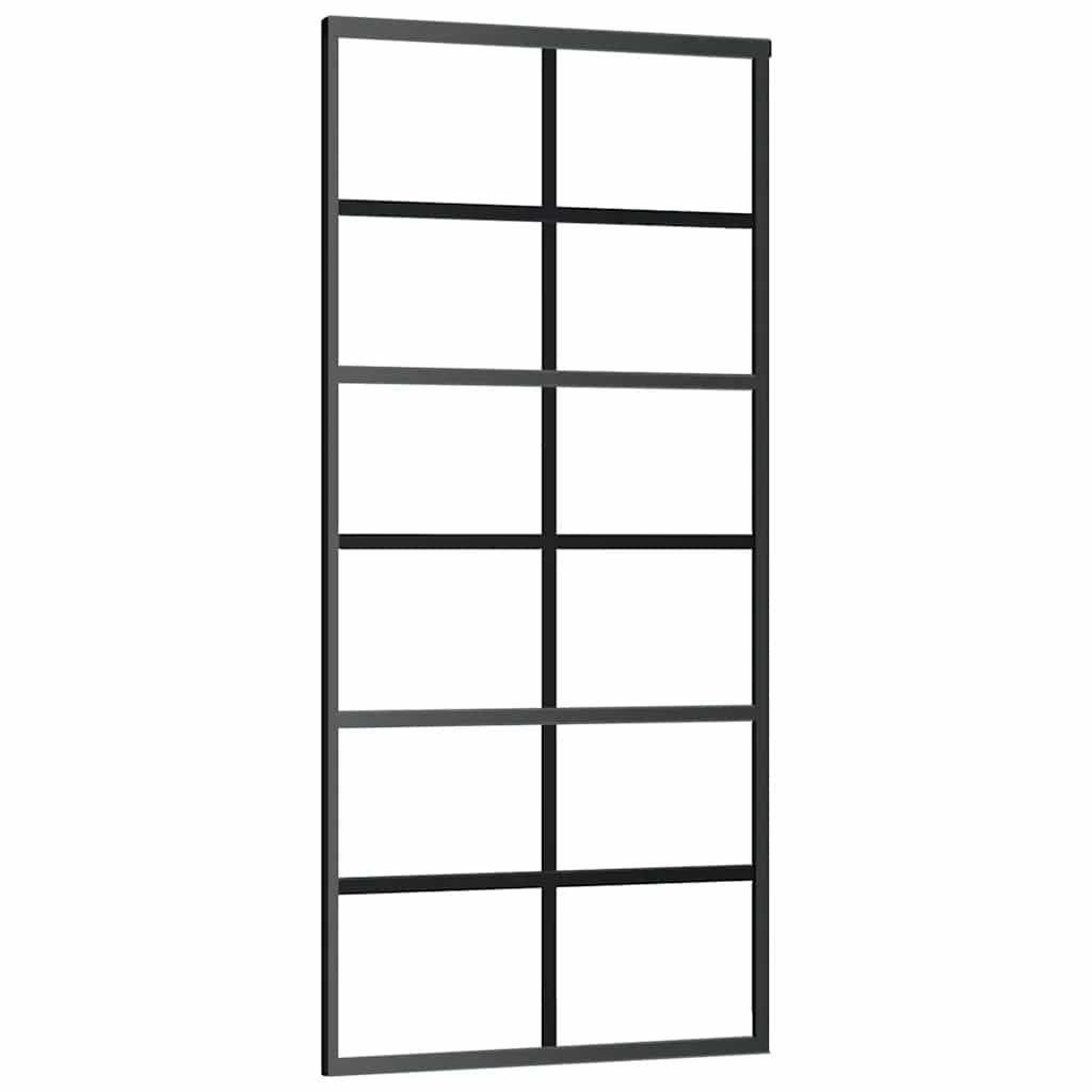 Porta deslizante c/ conj. ferragens 90x205cm vidro esg/alumínio
