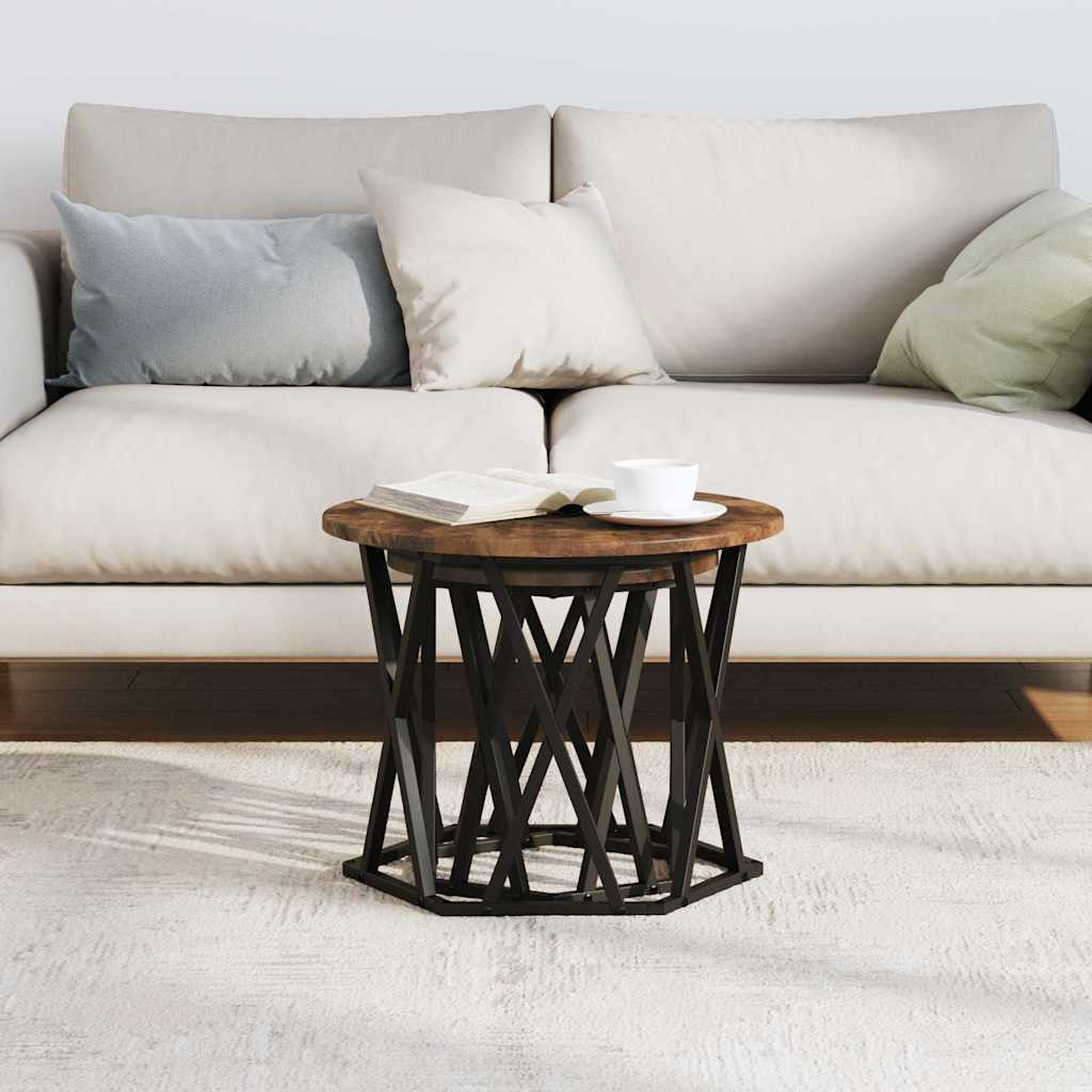Mesa lateral 2 unid. carvalho defumado 50 x 50 x 40 cm
