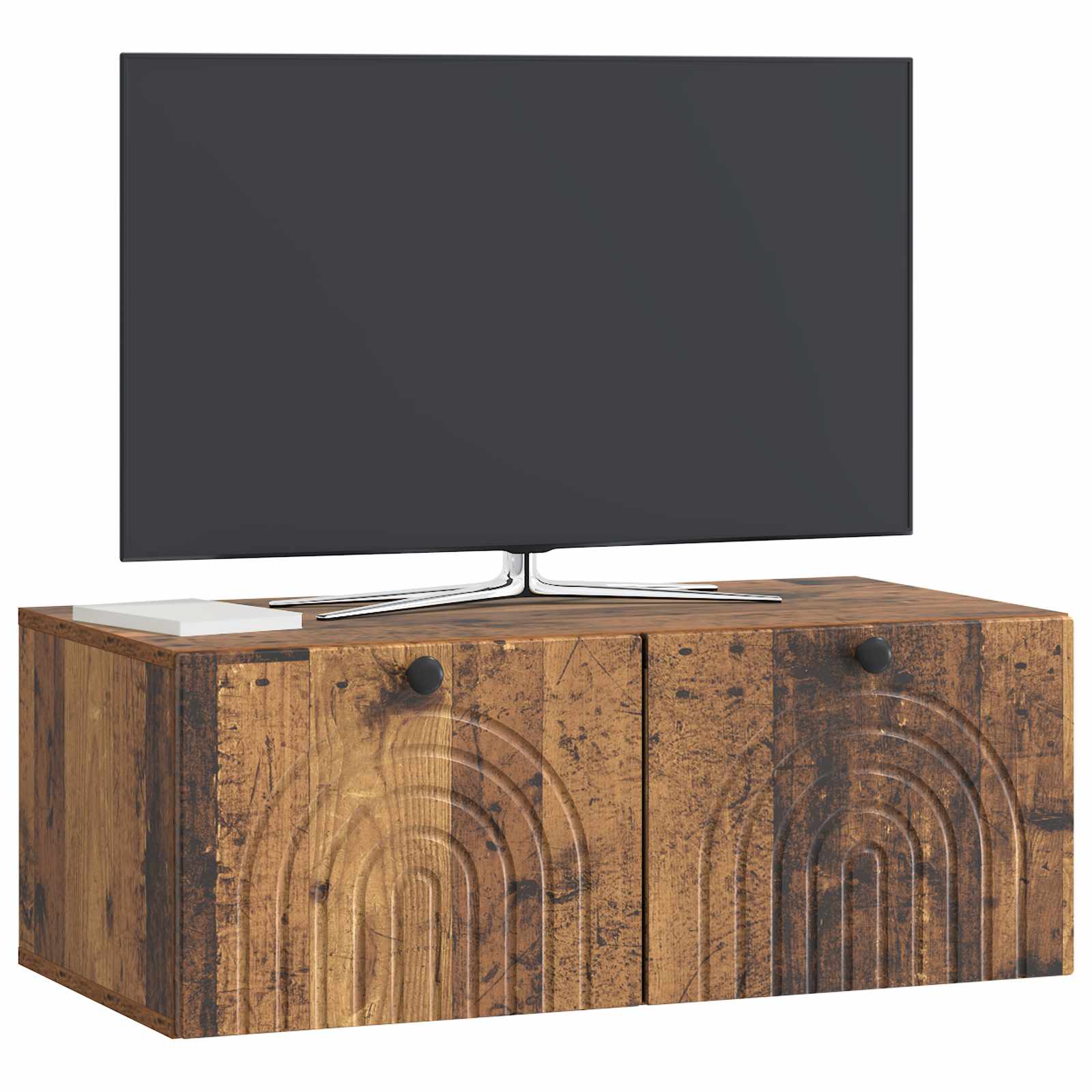 Gabinete de TV de parede madeira antiga 78,5 x 41 x 30 cm