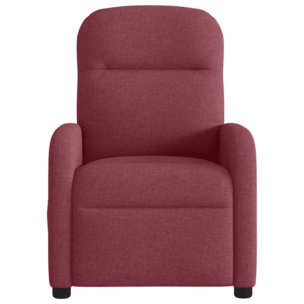 Poltrona reclinável tecido vermelho tinto