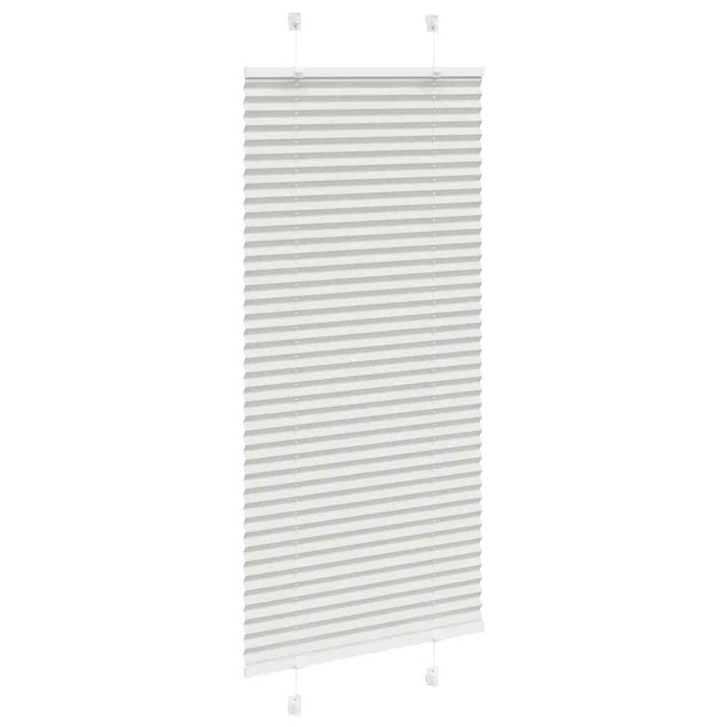 Cinzento luz plissada cega 65x150 cm largura tecido 64,4 cm