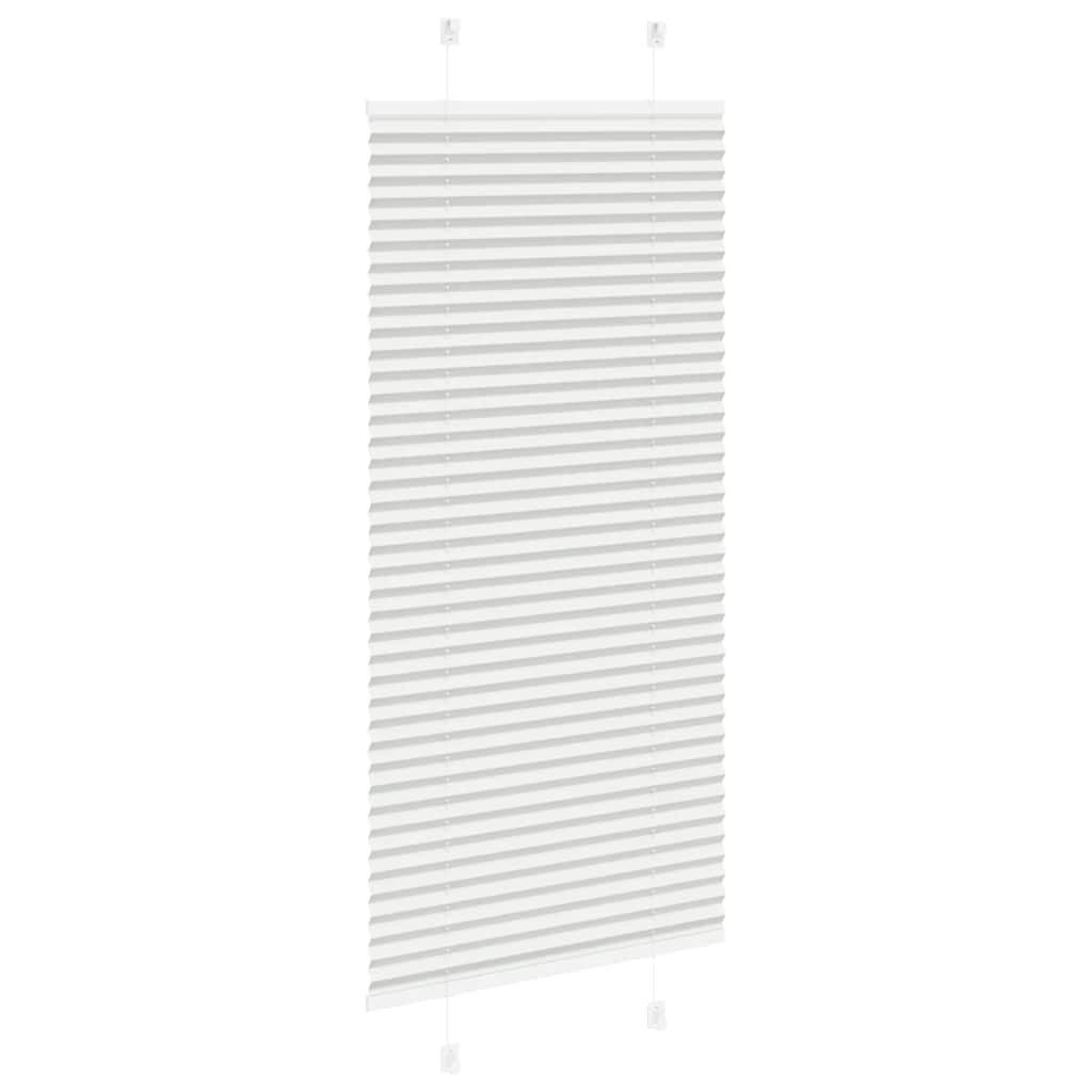 Cinzento luz plissada cega 65x150 cm largura tecido 64,4 cm
