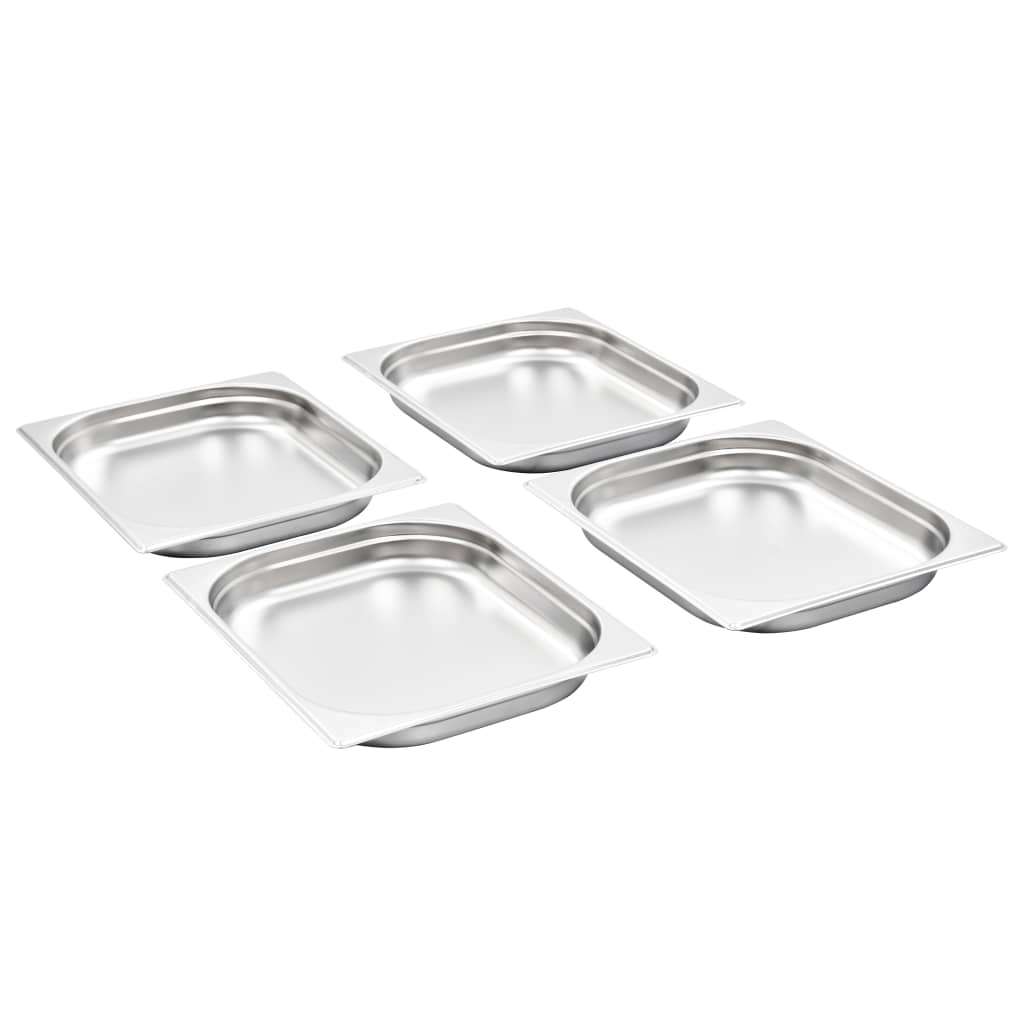 Recipientes gastronorm 8 pcs gn 1/2 40 mm aço inoxidável