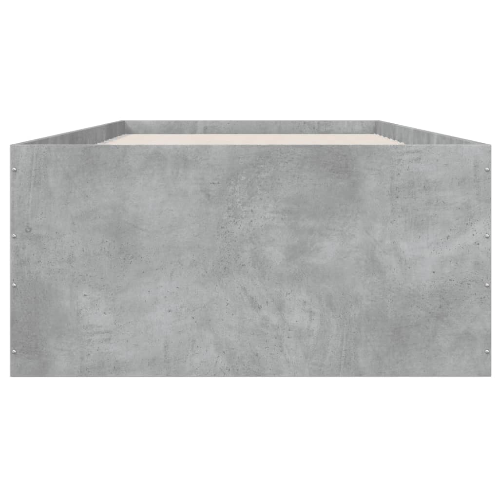 Estrutura de cama 100x200 cm derivados de madeira cinza sonoma