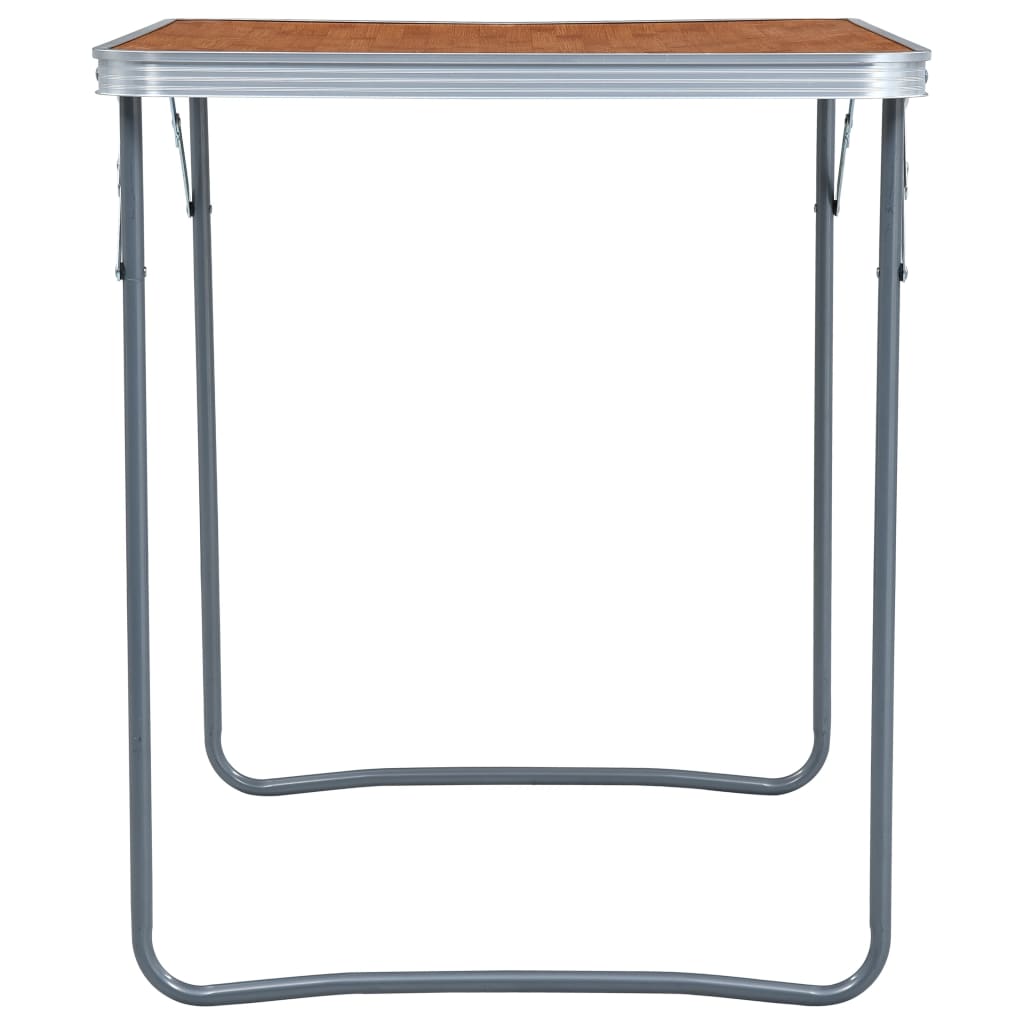 Mesa de campismo dobrável com estrutura metal 80x60 cm