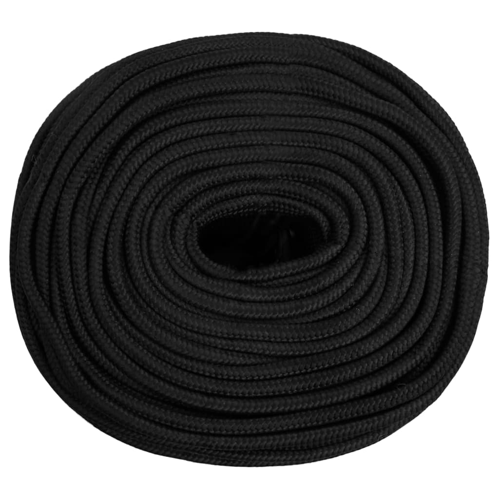 Corda de barco 10 mm 250 m polipropileno preto completo