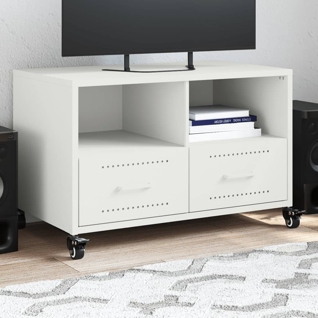 Móvel de TV 68x39x43,5 cm aço branco