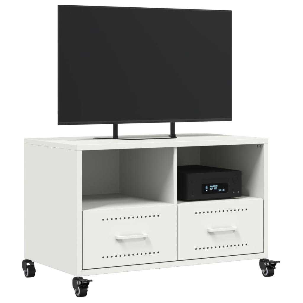 Móvel de TV 68x39x43,5 cm aço branco