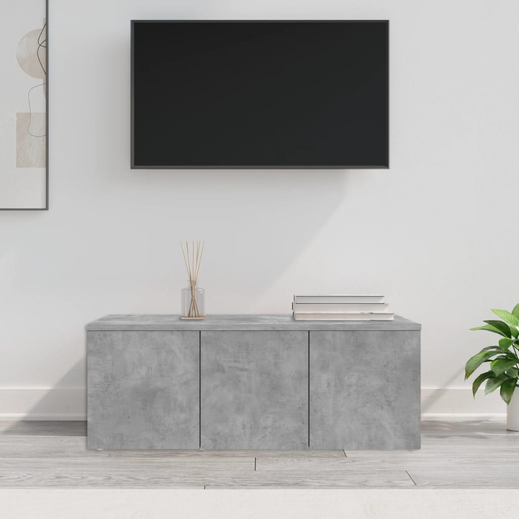 Móvel de TV 80x34x30 cm derivados de madeira cinzento cimento