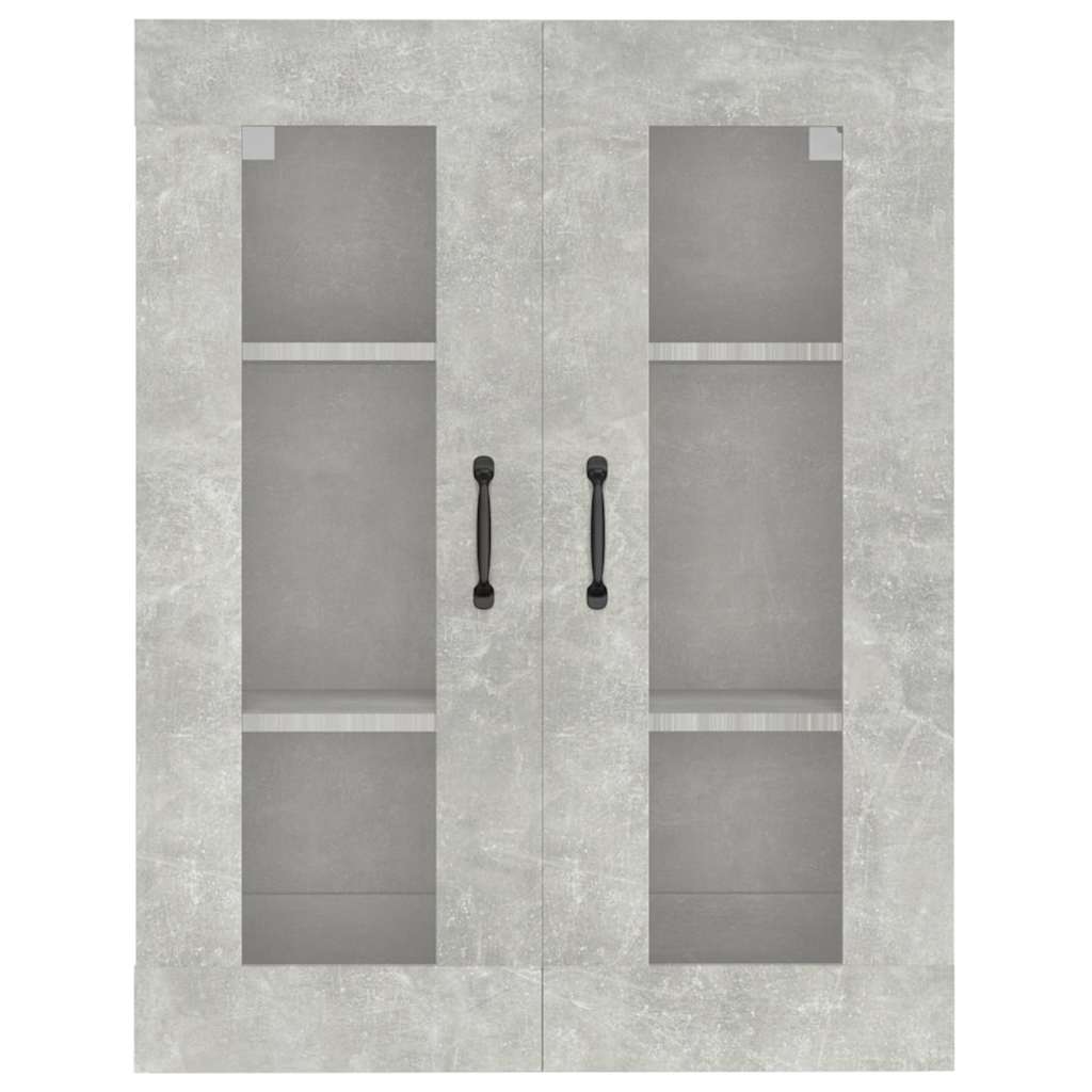 Armário de parede suspenso 69,5x34x90 cm cinzento cimento
