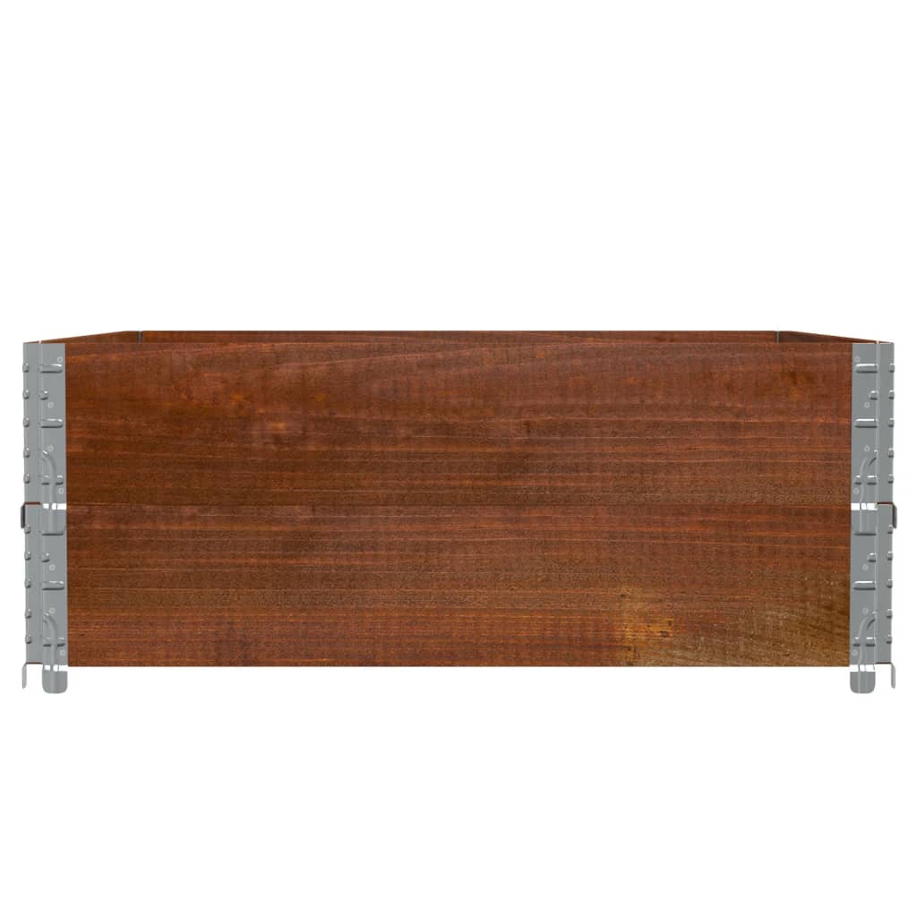 Colares para paletes 2 pcs 100x100 cm pinho maciço castanho