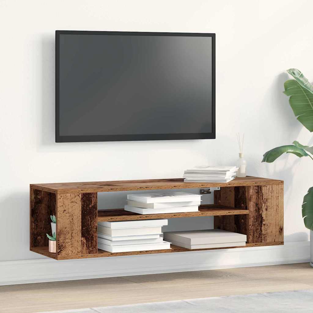 Gabinete para TV 100 x 30 x 26,5 cm madeira antiga