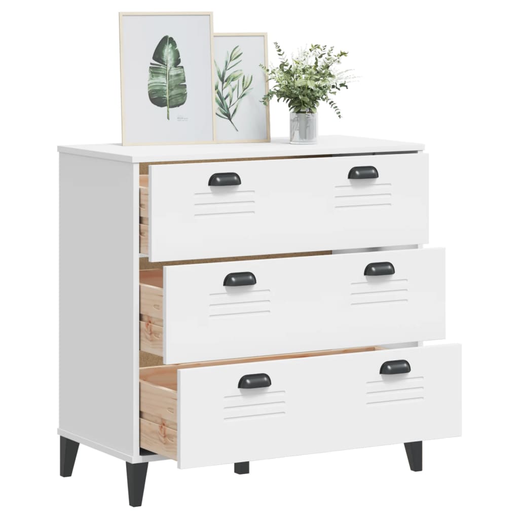Cómoda viken derivados de madeira branco