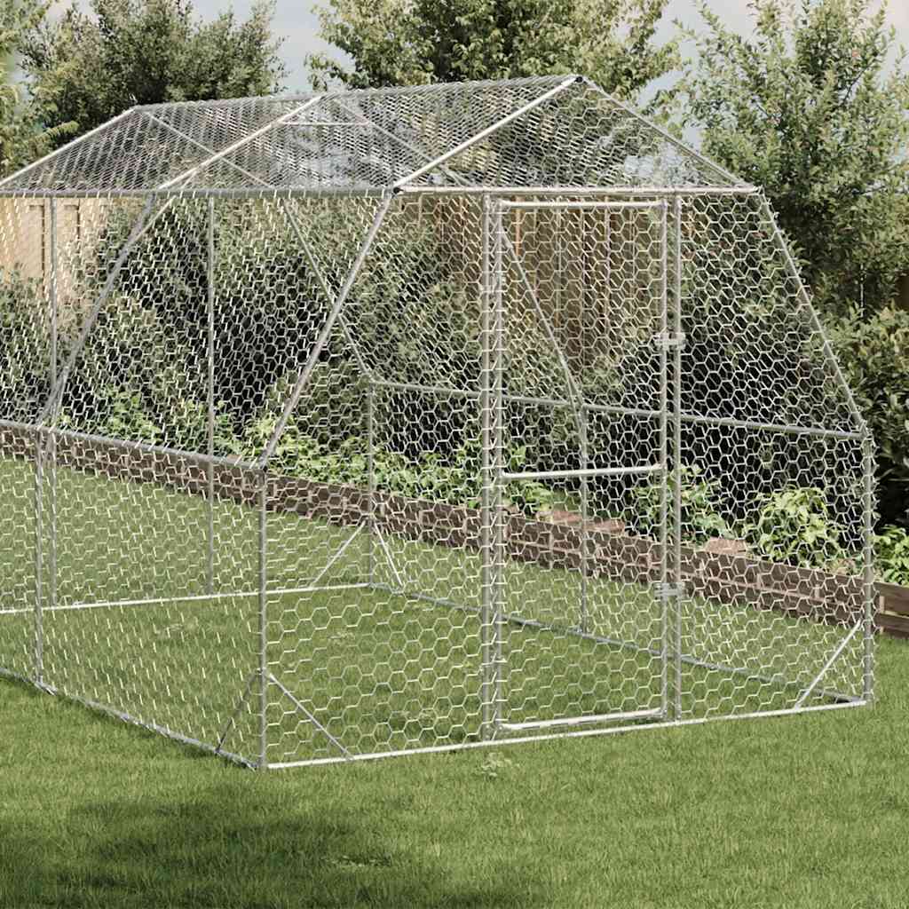 Corrida de galinhas 2,5x4x2,25 m aço galvanizado