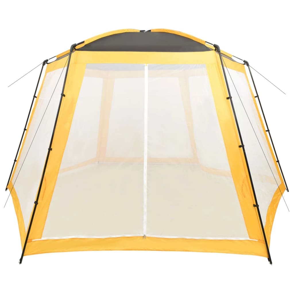 Tenda para piscina 500x433x250 cm tecido amarelo