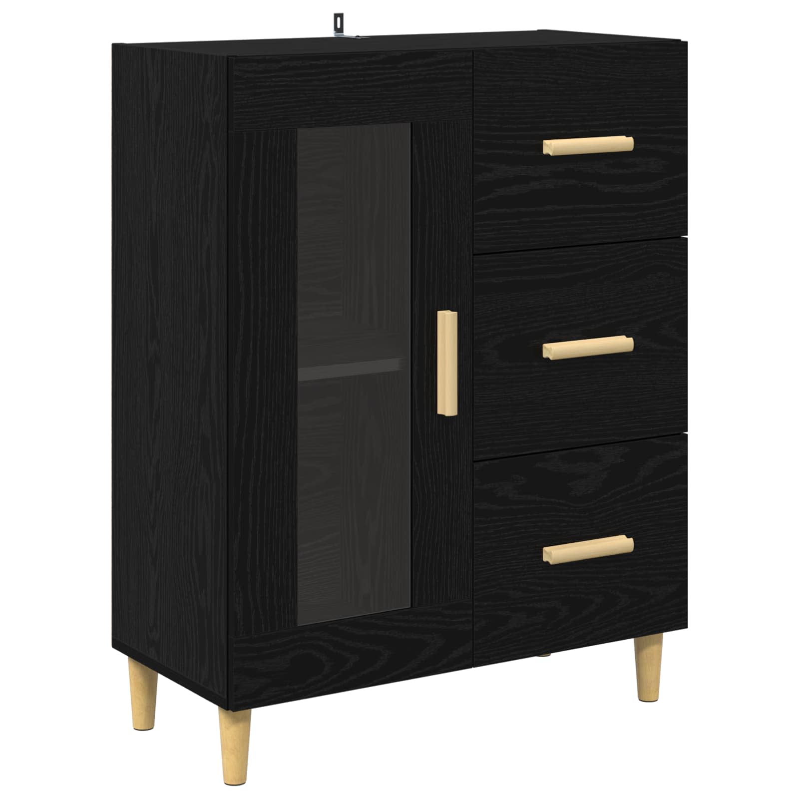 Buffet carvalho preto 69,5 x 34 x 90 cm derivados de madeira