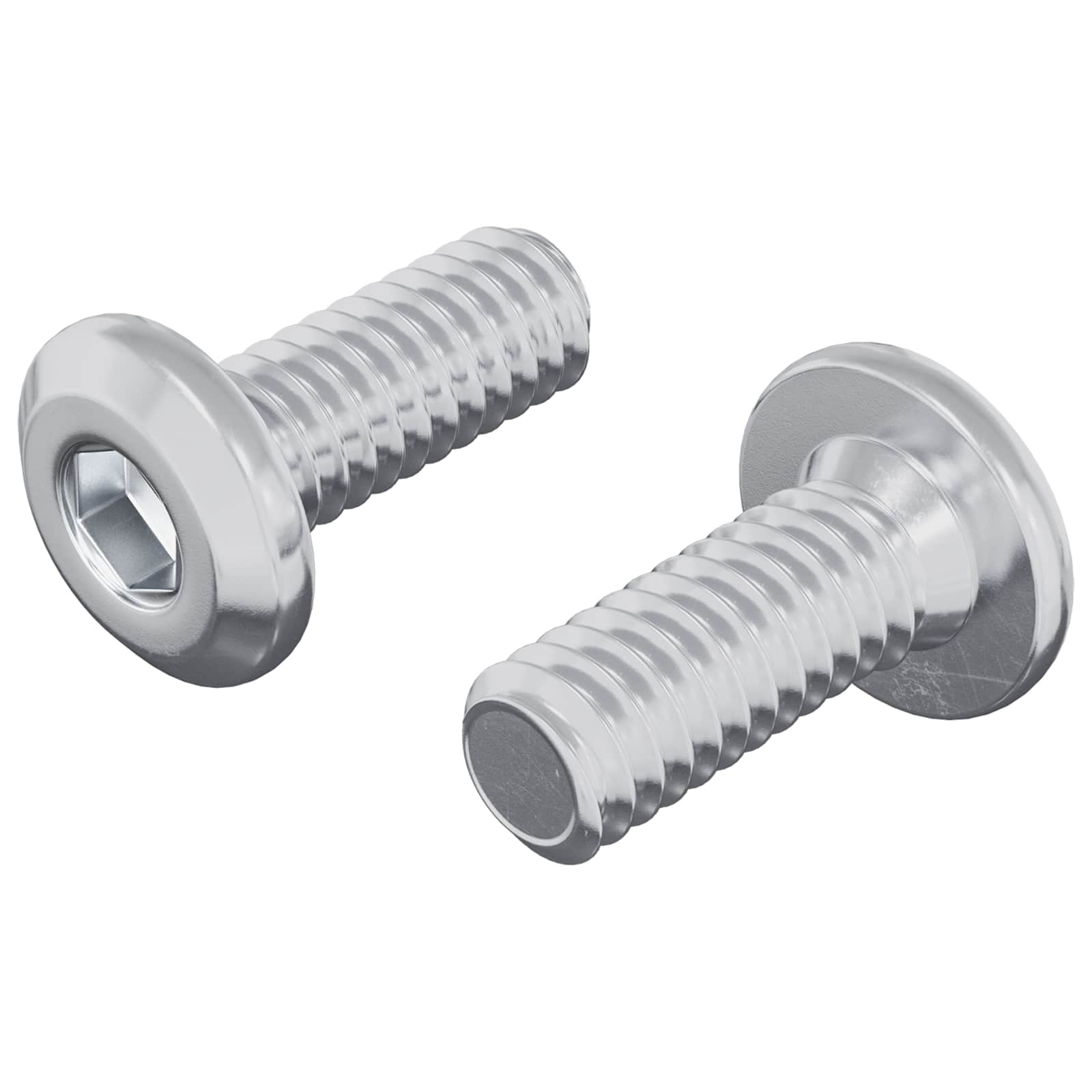 Parafuso de bloqueio de cabeça 2 unid. prateado m6 x 15 mm aço