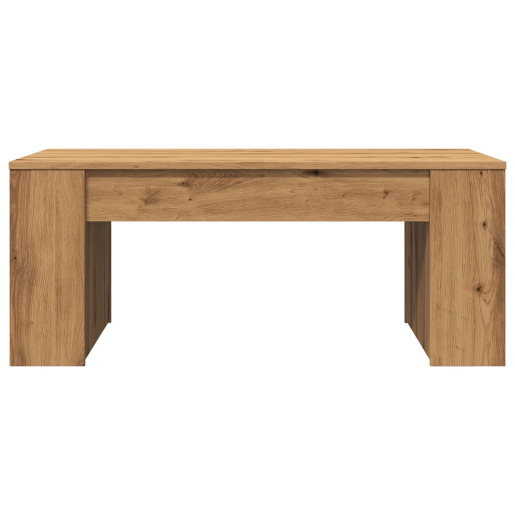 Mesa centro 102x55x42cm derivados de madeira carvalho artisiano