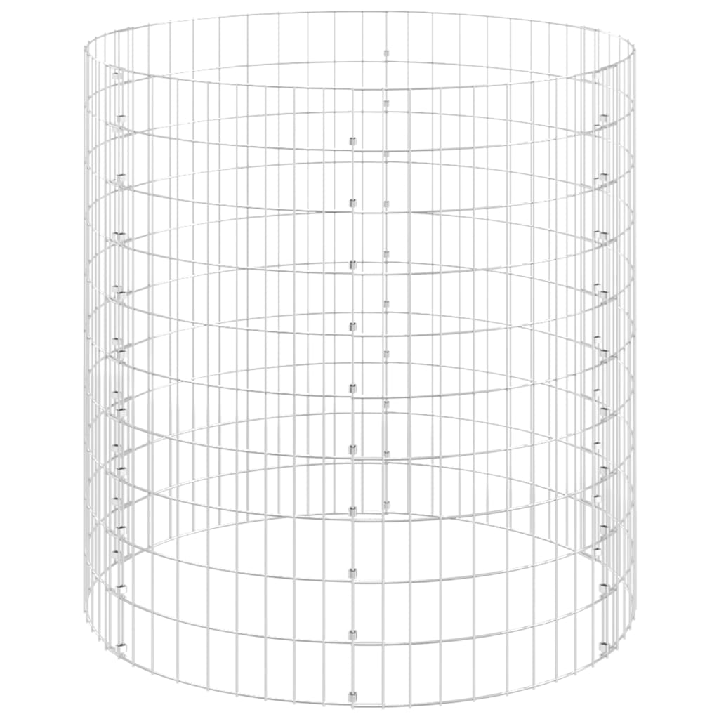 Canteiro elevado/cesto gabião poste ø100x100 cm aço galvaniz.