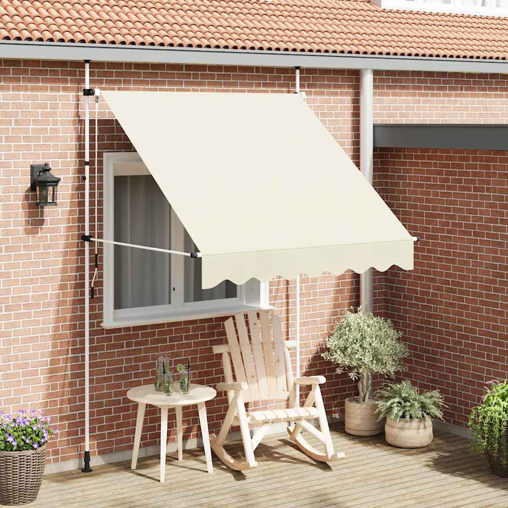 Toldo retrátil manual 200 cm creme
