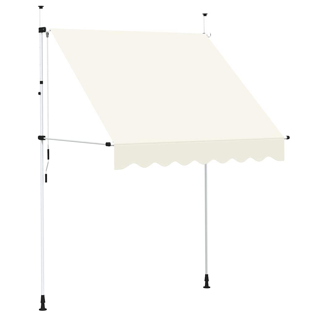 Toldo retrátil manual 200 cm creme