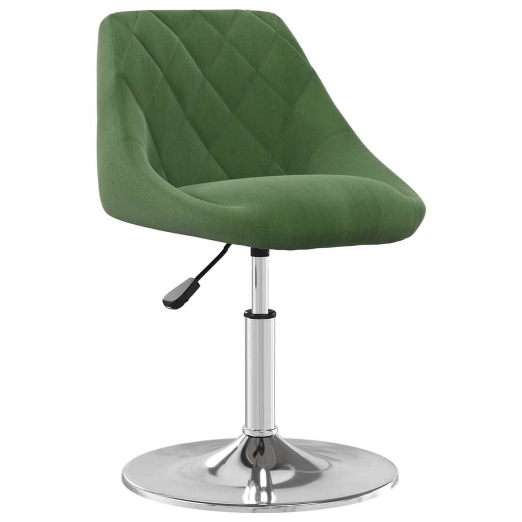 Cadeiras de jantar giratórias 4 pcs veludo verde-escuro